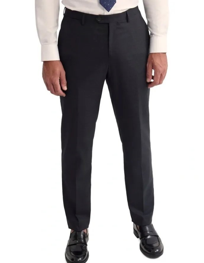 Oxford Byron Wool Suit Trousers in Charcoal