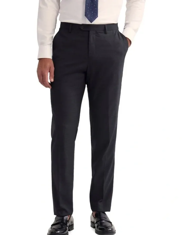 Oxford Byron Wool Suit Trousers in Charcoal