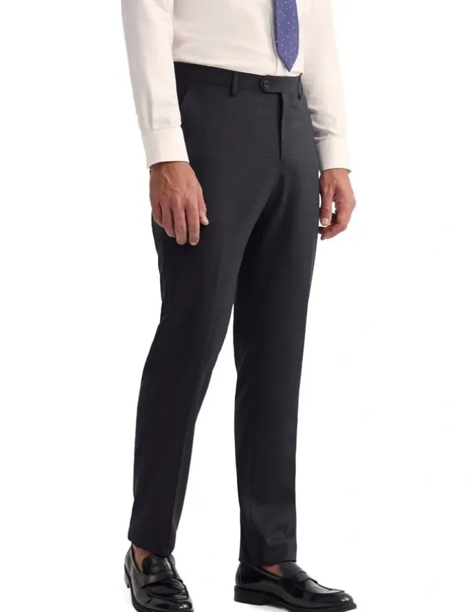 Oxford Byron Wool Suit Trousers in Charcoal