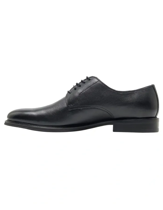 Oxford Carter Leather Derby Shoes in Black