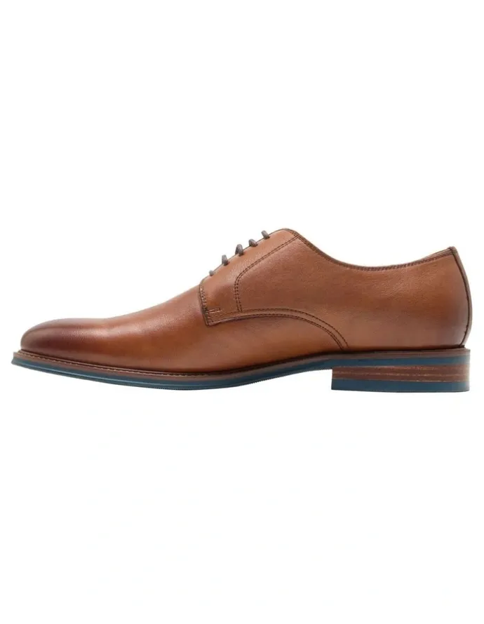 Oxford Carter Leather Derby Shoes in Walnut