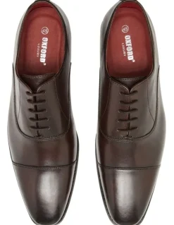 Oxford Christopher Goodyear Welted Shoes in Dark Brown