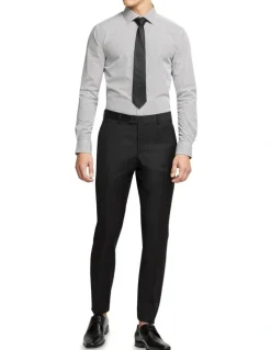 Oxford Dinner Suit Trousers with Side Tape in Black
