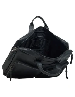Oxford Duke Leather Laptop Bag in Black