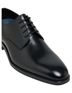 Oxford Ezra Lace Up Leather Derby Shoe in Black