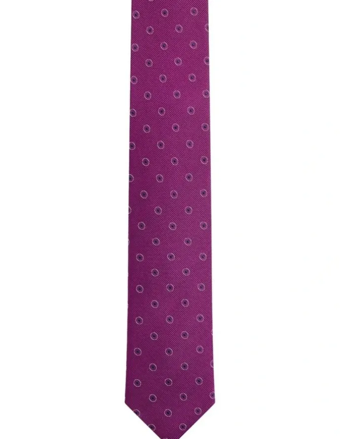 Oxford Gino Spot Tie 7cm in Fushia