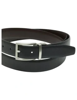 Oxford Harrison Reversible Belt Brwn in Black/Dk Brown