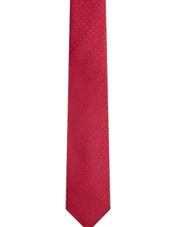 Oxford Harvey Spot Tie 7cm in Red