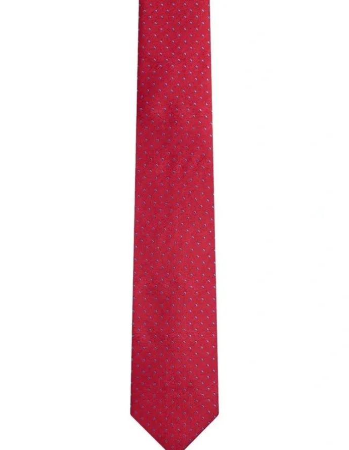 Oxford Harvey Spot Tie 7cm in Red