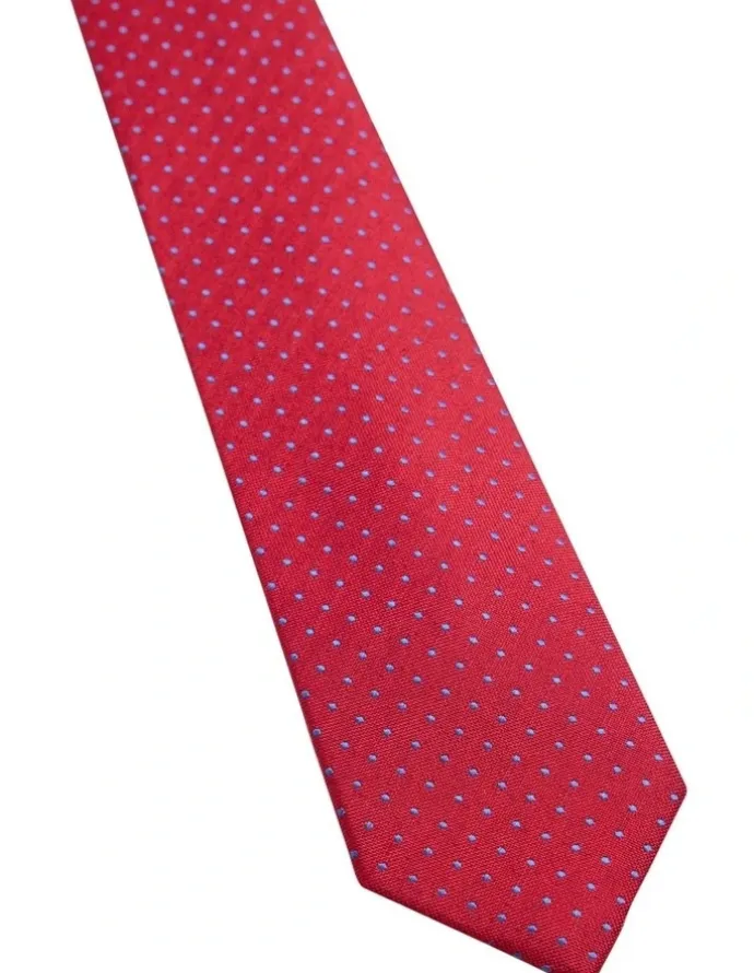 Oxford Harvey Spot Tie 7cm in Red