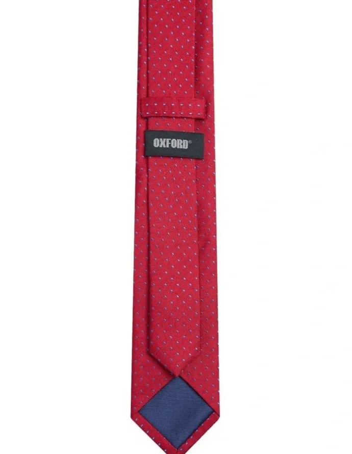 Oxford Harvey Spot Tie 7cm in Red