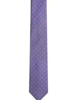 Oxford Harvey Spot Tie 7cm in Purple