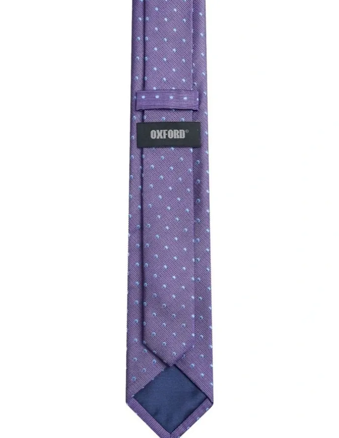 Oxford Harvey Spot Tie 7cm in Purple