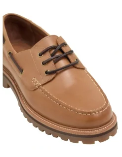 Oxford Henry Chunky Boat Shoe in Tan