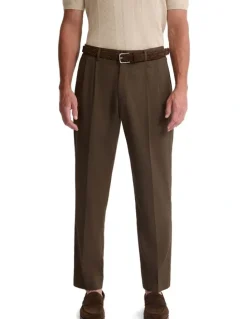 Oxford Hopkins Wool Suit Trousers in Chocolate