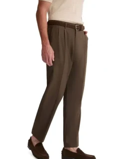 Oxford Hopkins Wool Suit Trousers in Chocolate