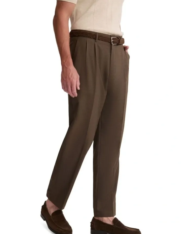 Oxford Hopkins Wool Suit Trousers in Chocolate