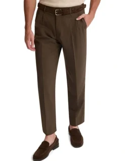 Oxford Hopkins Wool Suit Trousers in Chocolate