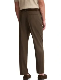 Oxford Hopkins Wool Suit Trousers in Chocolate