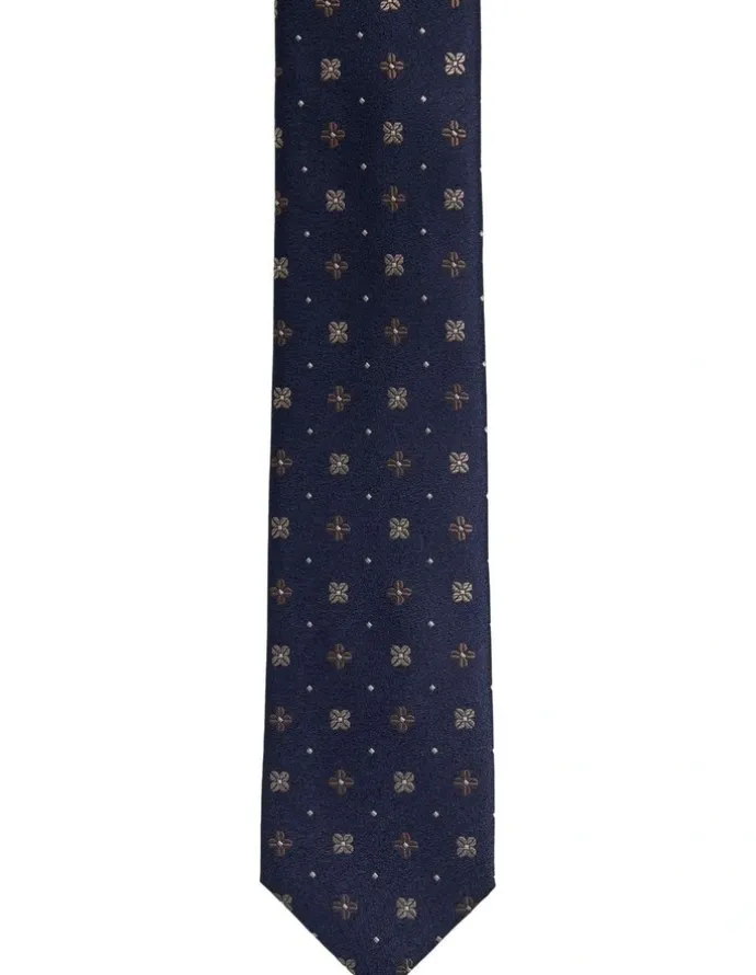 Oxford Ian Flower Tie 7cm in Navy