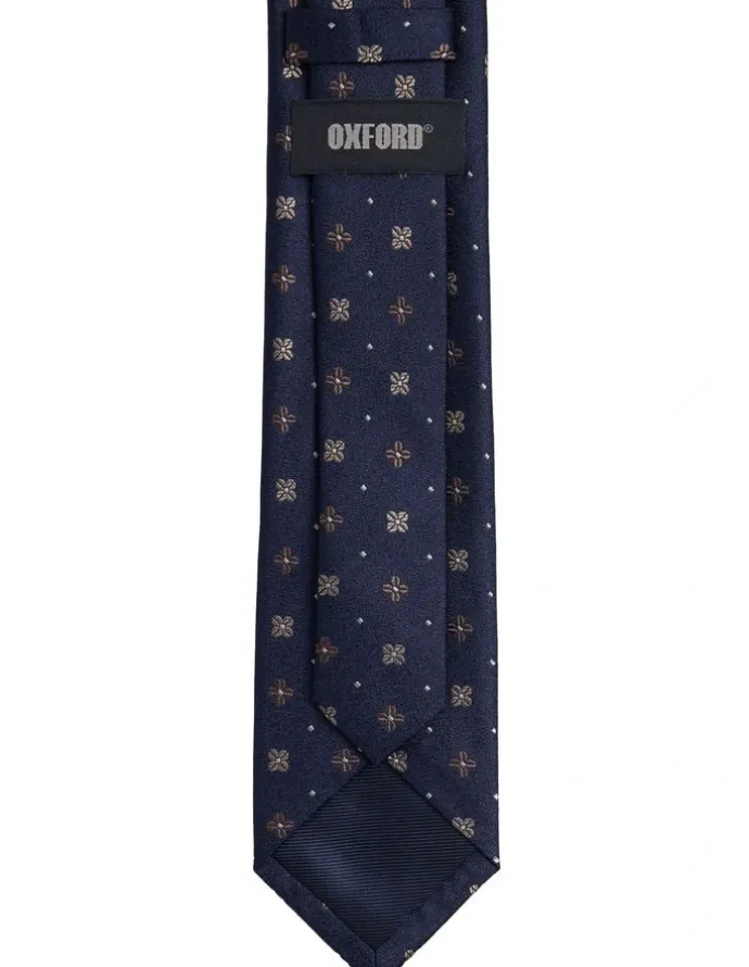 Oxford Ian Flower Tie 7cm in Navy