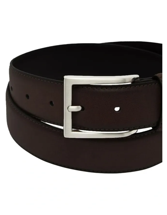 Oxford Jacob Leather Dress Belt in Dark Brown