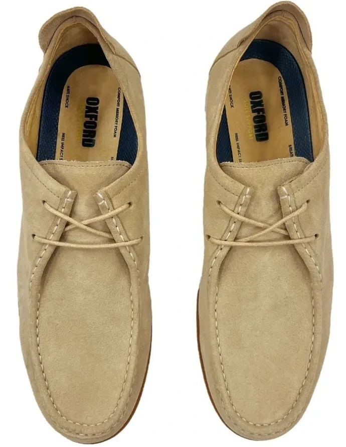 Oxford James Suede Lace Up Shoe in Sand