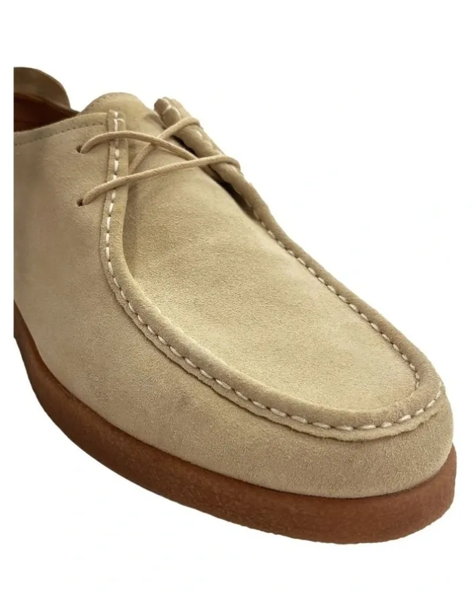 Oxford James Suede Lace Up Shoe in Sand