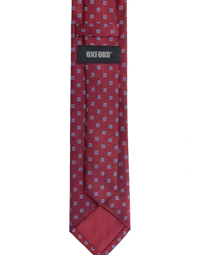 Oxford Josiah Diamond Silk Tie 7cm in Red