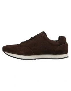 Oxford Krew Suede Trainer in Chocolate