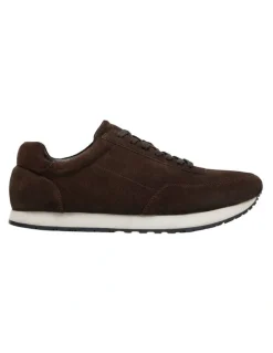 Oxford Krew Suede Trainer in Chocolate