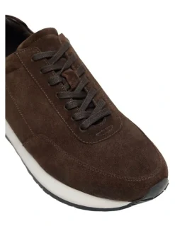 Oxford Krew Suede Trainer in Chocolate