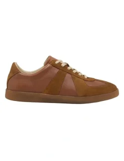 Oxford Max Leather/Suede Trainer in Tan