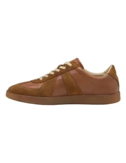 Oxford Max Leather/Suede Trainer in Tan