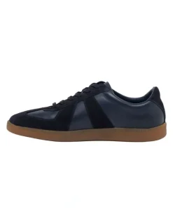 Oxford Max Leather/Suede Trainer in Navy