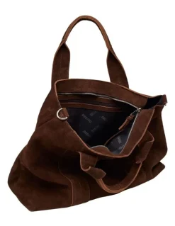Oxford Miles Suede Tote Bag in Hikory