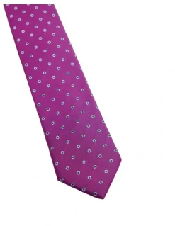 Oxford Milton Spot Floral Tie 7cm in Purple
