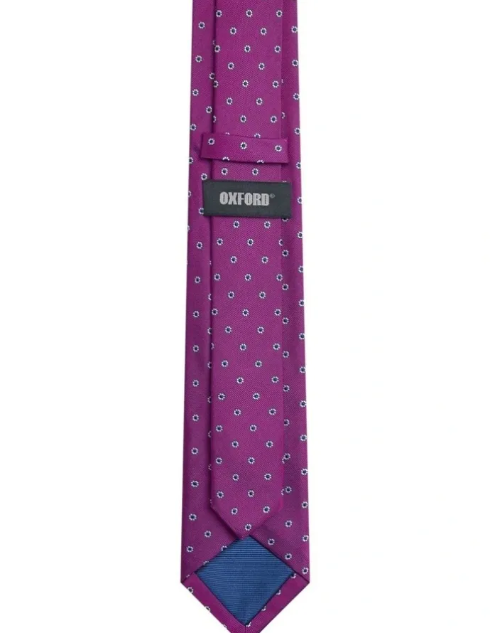 Oxford Milton Spot Floral Tie 7cm in Purple