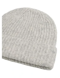 Oxford Myles Rib Knit Beanie in Grey Marle