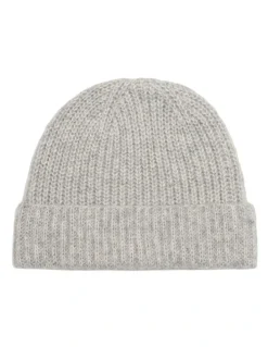 Oxford Myles Rib Knit Beanie in Grey Marle