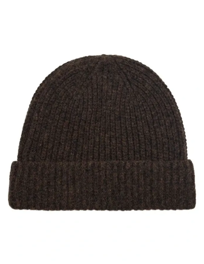 Oxford Myles Rib Knit Beanie in Chocolate