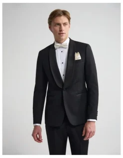 Oxford New Dinner Suit Jacket With Shawl in Black