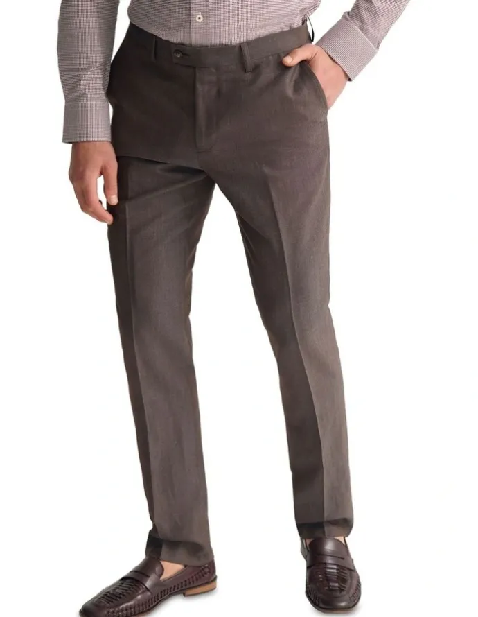 Oxford New Hopkins Wool Suit Trousers in Brown