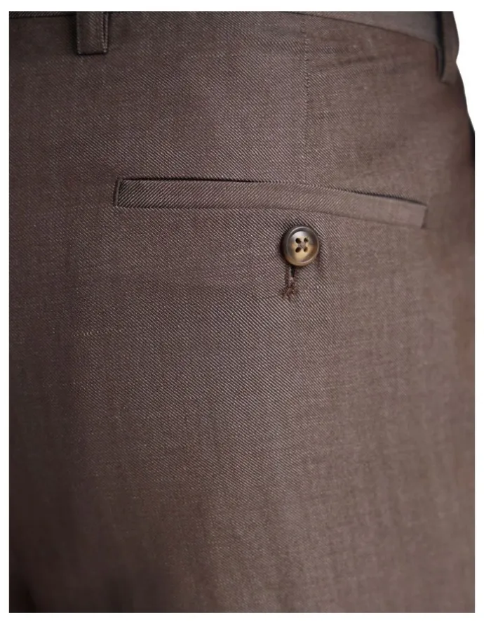 Oxford New Hopkins Wool Suit Trousers in Brown