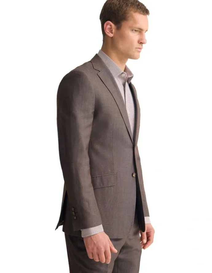 Oxford New Hopkins Wool Suit Jacket in Brown