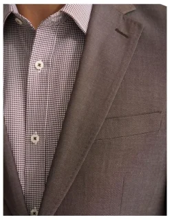 Oxford New Hopkins Wool Suit Jacket in Brown