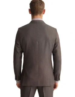 Oxford New Hopkins Wool Suit Jacket in Brown
