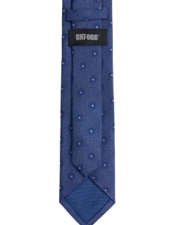 Oxford Nolan Flower Silk Tie 7cm in Navy