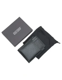 Oxford Novara 2 In 1 Leather Wallet in Black