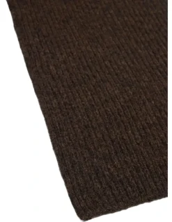 Oxford Phineas Rib Knit Scarf in Chocolate